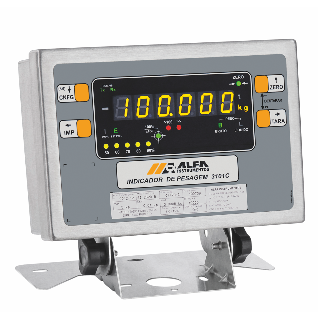 Conheça mais sobre o indicador de pesagem Linha 3100 C - Inox IP69K